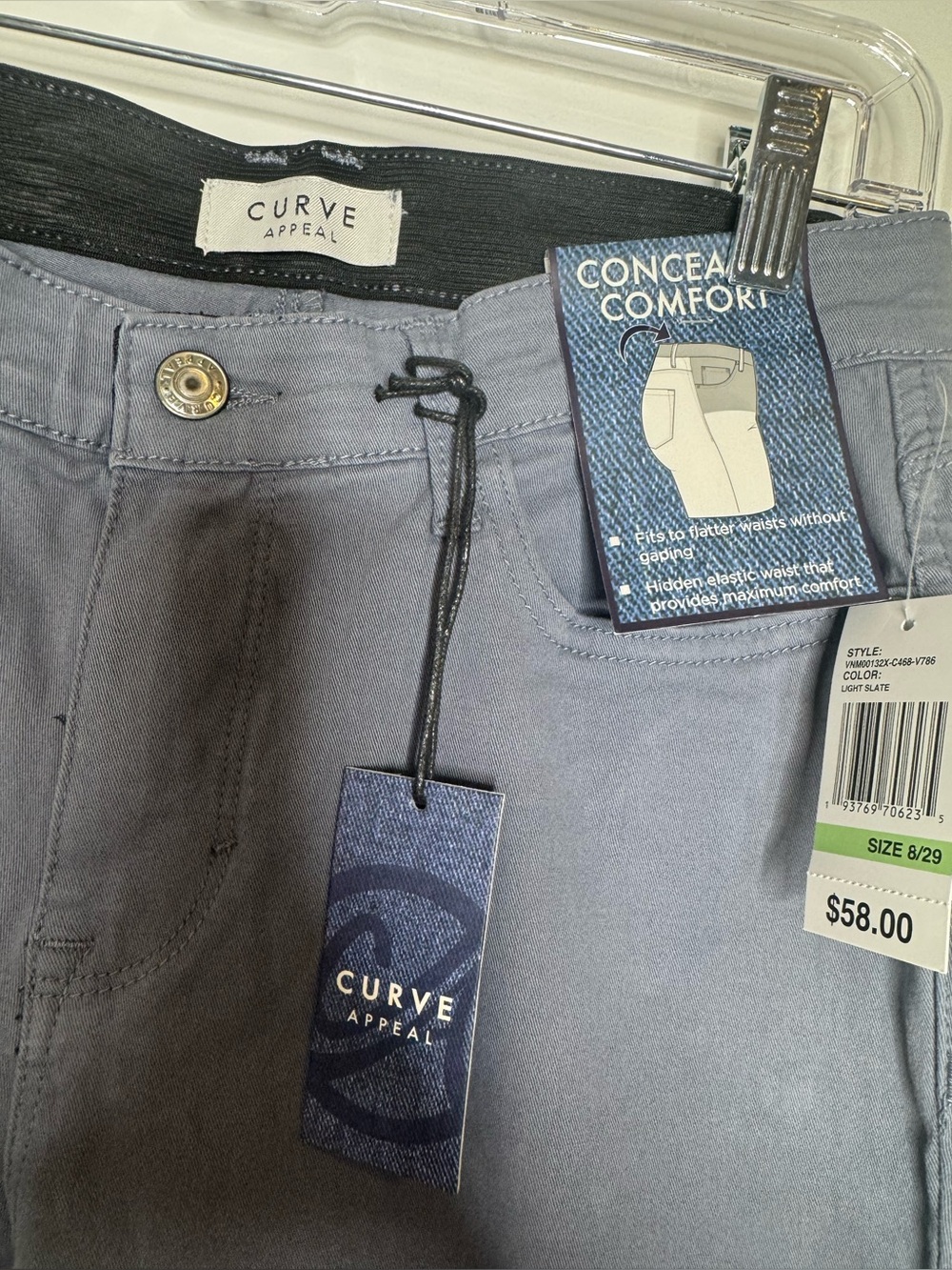 Curve appeal + Comfort Women’s Skinny Pants stretch cotton blend size 8 comfort - Picture 2 of 4